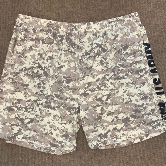 US Army Shorts Mens 3XL Digital Camo Performance Athletic Fleece Workout PT Gym - Picture 1 of 10